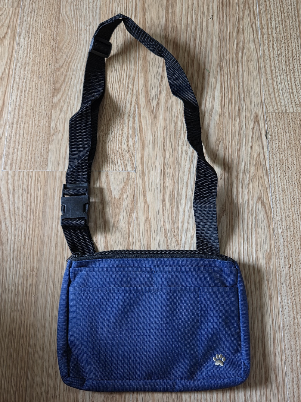Pet Waist Bag Dog Treat Bag Navy Crossbody Shoulder Bag - Compact Everyday Carry